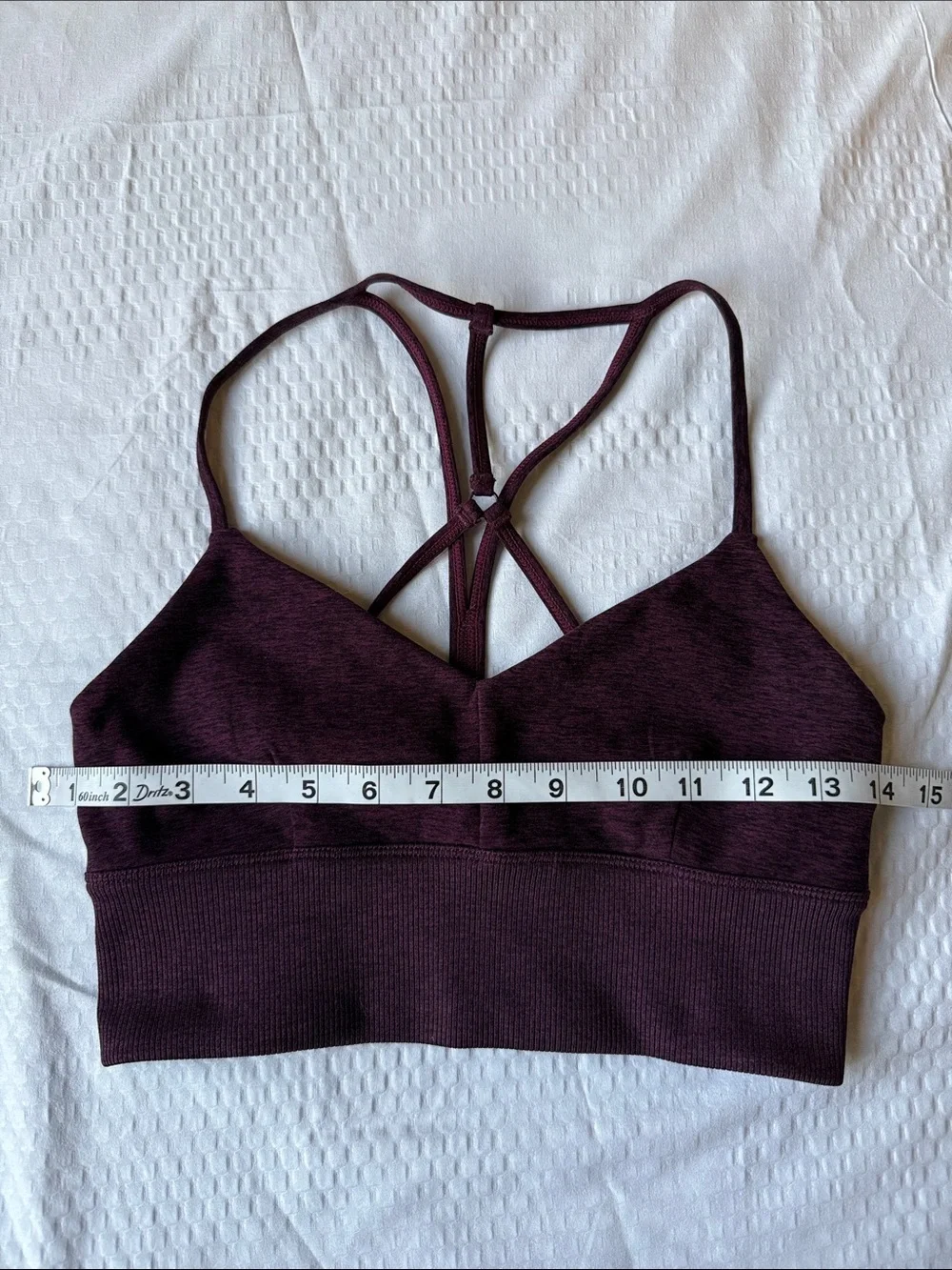 ALO Yoga Plum Strappy Ribbed Sports Bra